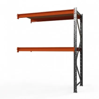 Секция приставная стеллажа металлического Оптима, 2000x1250x785 мм. Полки: 2 шт. фанера