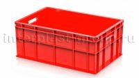 Ящик для молока, мяса, овощей и фруктов сплошной красный