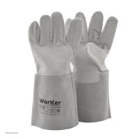 Краги кожаные комбинированные усиленные WorKer