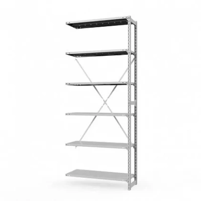 Секция приставная стеллажа металлического ТСУ Универсал, 3000x1060x800 мм. Полки: метал. перф. усил. 6 шт.